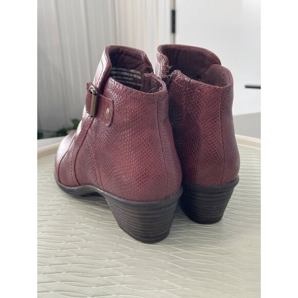 Earth Origins Marietta Malcolm Ankle Boot Size 6 Merlot Leather Slouchy Boho - Picture 5 of 8